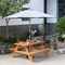 Gardenised A-Frame Outdoor Patio Deck Garden Picnic Table, Stained QI003905.ST - alternate 6
